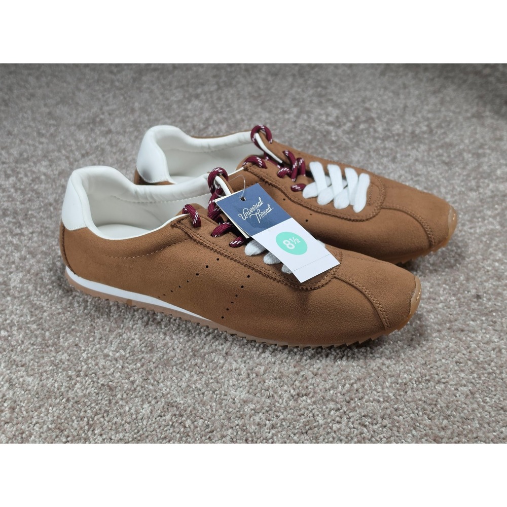 Universal Thread Jojo Brown Faux Suede Sneakers Low Top Trainers Womens 8.5 NEW